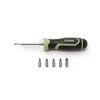 T Terre 6 in 1 Screwdriver Multitool, All in-One with LED Flashlight and Telescopic Magnetic Pick-Up Tool 102001